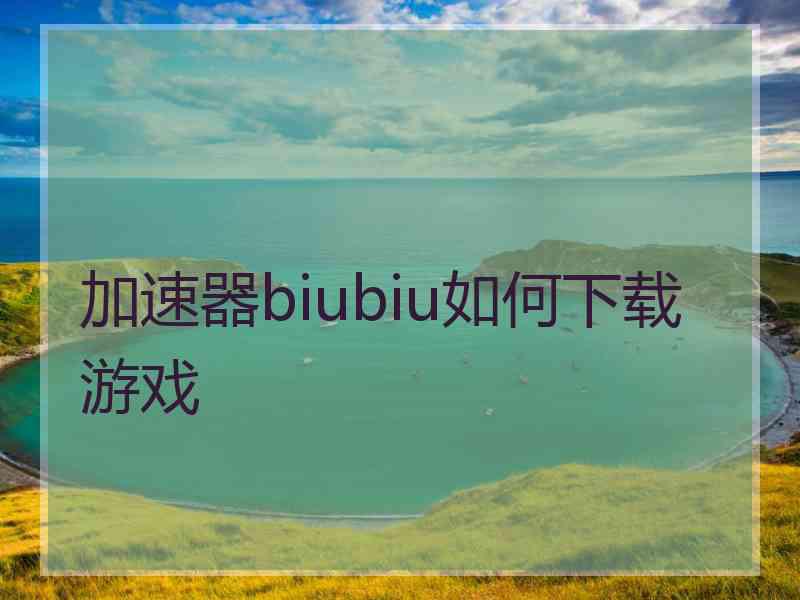 加速器biubiu如何下载游戏