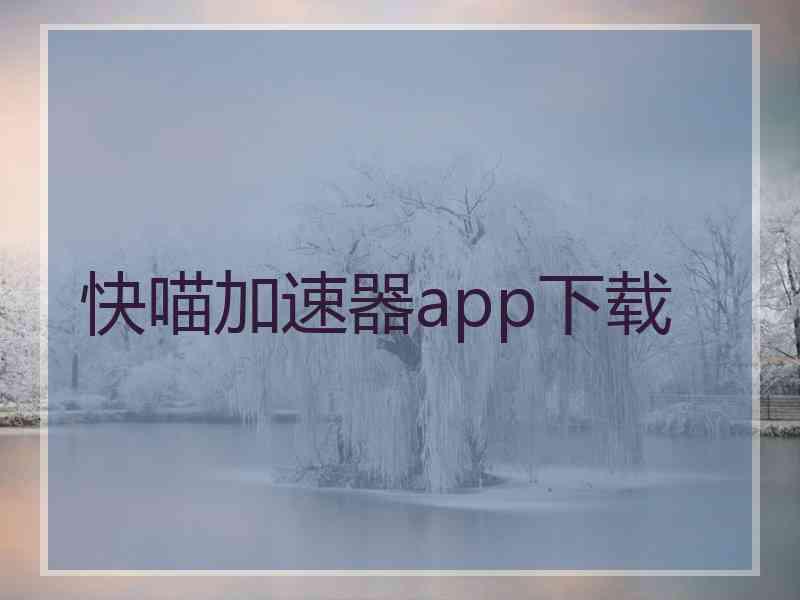 快喵加速器app下载