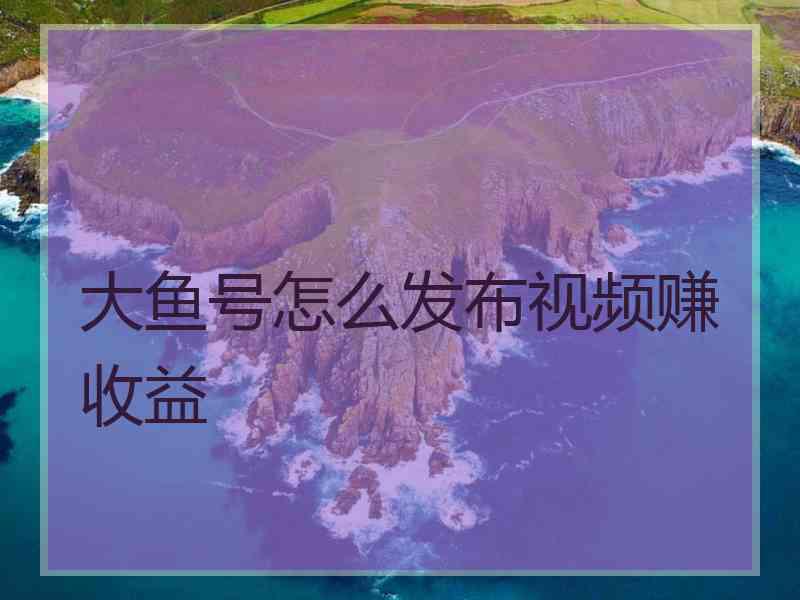 大鱼号怎么发布视频赚收益