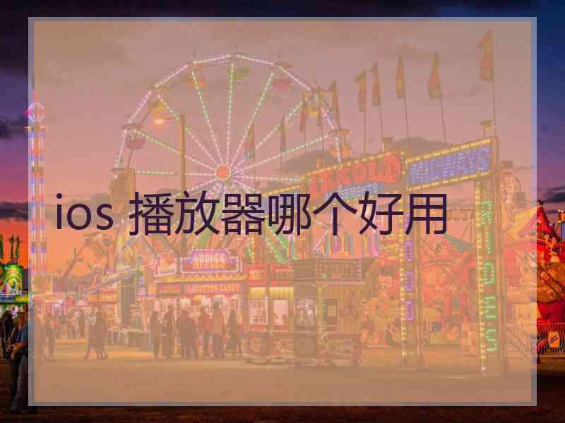 ios 播放器哪个好用